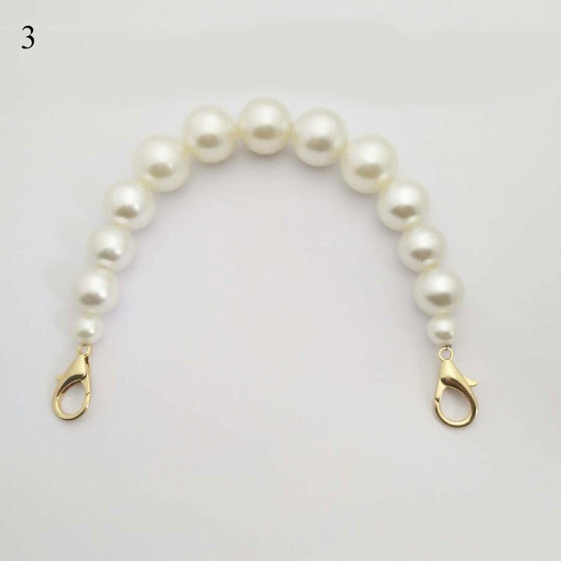 DIY Sweet Faux Pearl Beaded Handbag Strap Women Lady Purse Belts White Replacement Bag Handle Shoulder Bag Strap Bag Accessories: 3