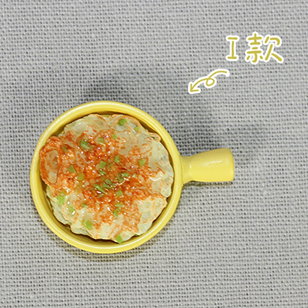 1pcs 1/12 Dollhouse Miniature Accessories Mini Scallion Noodles With Meat Sauce Food Model Simulation Toys for Doll House Decor: I