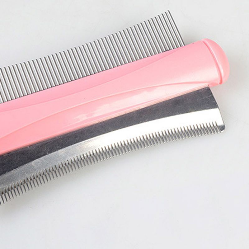 Dwustronny grzebień zwierzę domowe usuwanie sierść psa dwustronne igły grzebień groomerski z uchwytem robić usuwania sierść psa