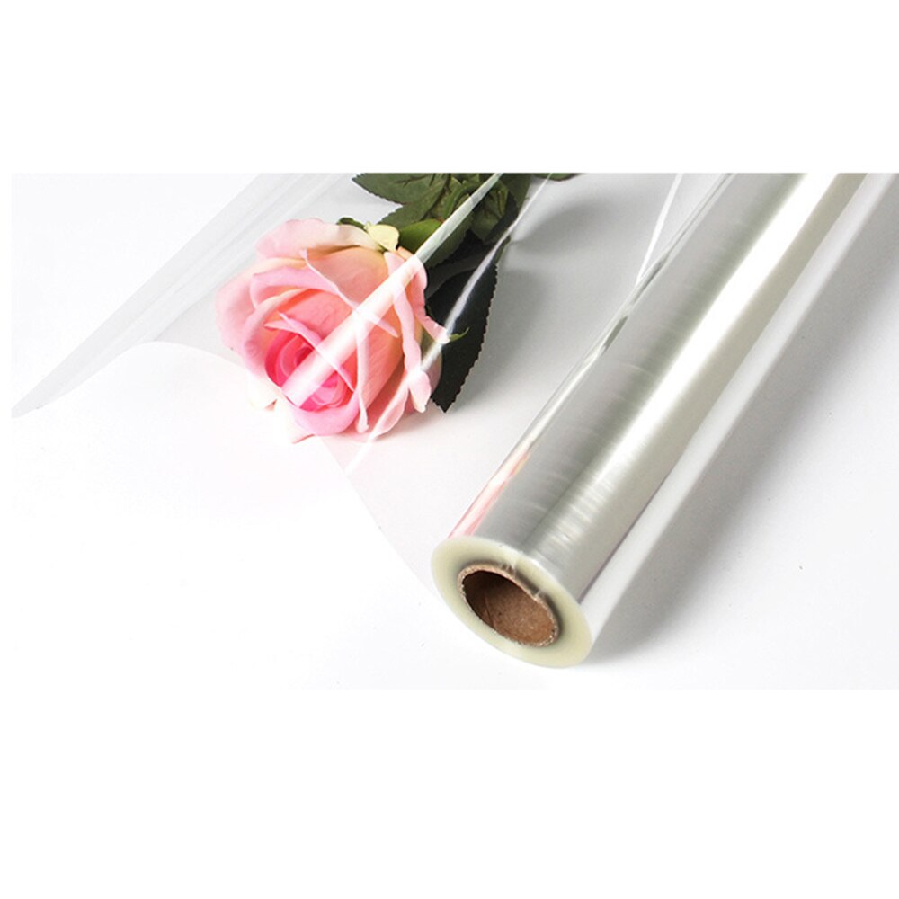 1 Roll Clear Cellophane Wrap Roll for Flower Bouquet Baskets Wrapping Arts and Crafts Supplies