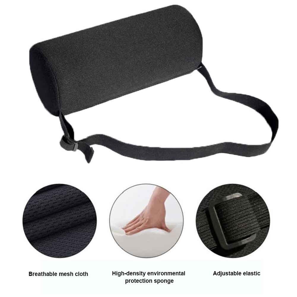 Lumbar Roll Travel Universal Office Chairs Pillow Home Low Back Support For Car Seat Adjustable Buckle Waist Protecter Ergonomic