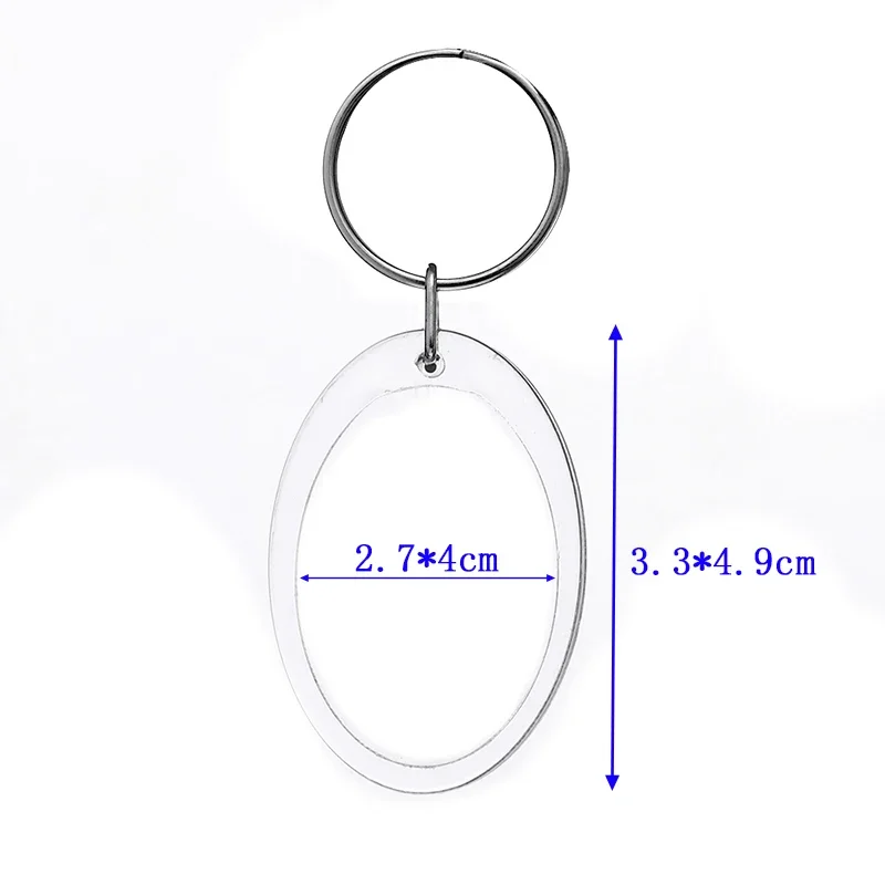1-10 Uds DIY foto Keychian acrílico imagen insertar llavero cuadrado redondo personalizado llaveros divididos para de graduación de aniversario
