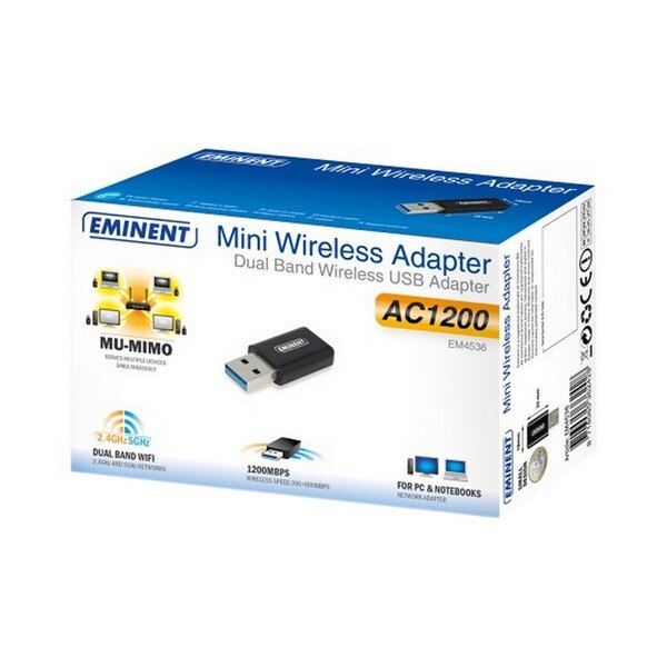 Tarjeta de red Wi-Fi Eminent EM4536 5 GHz 900 Mbps negro