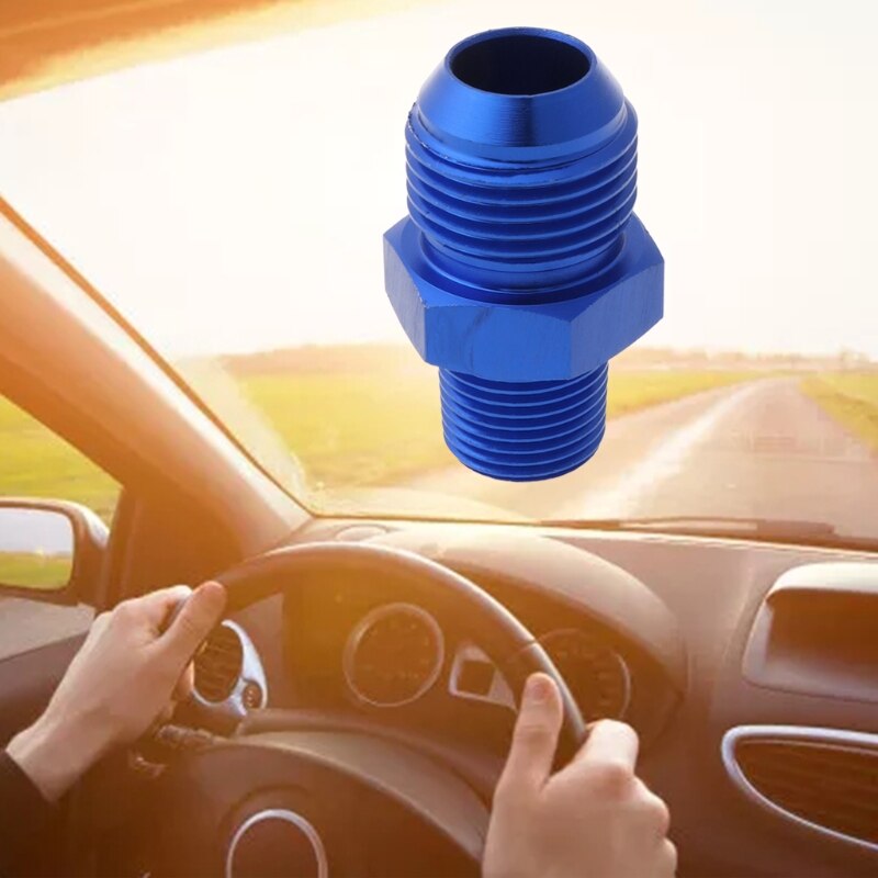 Male AN10 To 3/8'' NPT Thread Aluminum Straight Adapter Pipe Fuel Oil Fitting Adapter