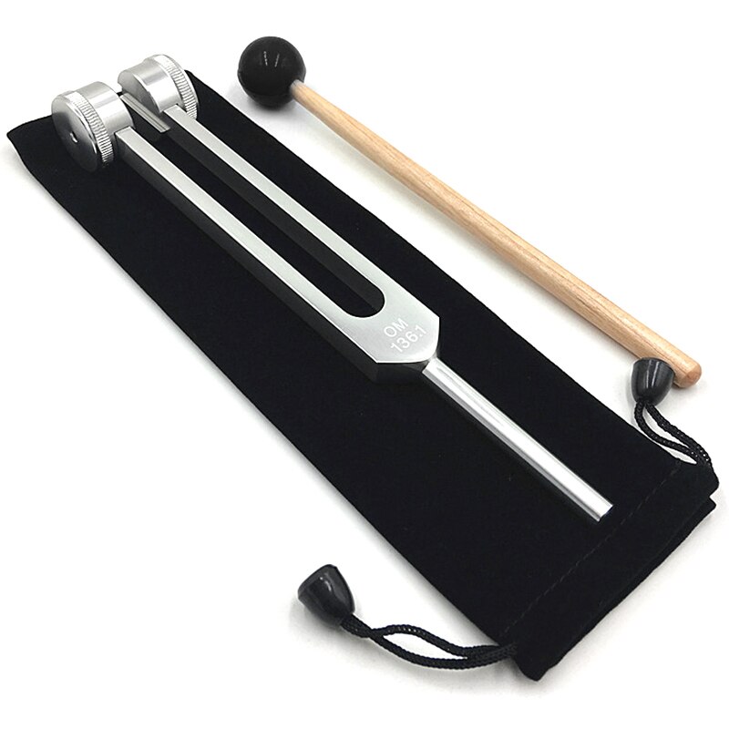 Fourchette de réglage Musical en alliage d&#39;aluminium om136.1 hz, Kit d&#39;instruments pour la guérison du son, outils de Vibration sonore