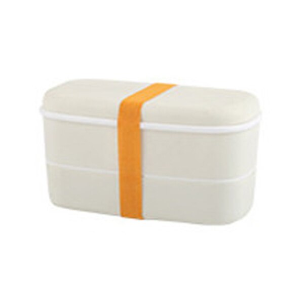 Small Japanese Style 2 Layer Bento Box Mini Food Storage Lunch Box PP Container Student Office Kid Microwave Dinnerware Lunchbox: Beige