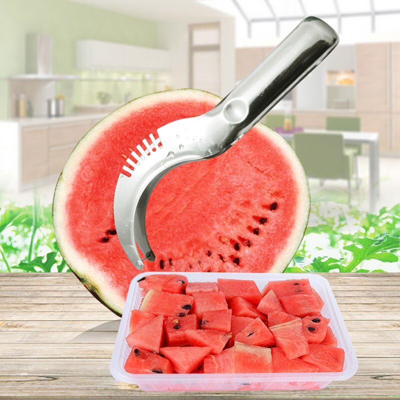 Rvs Meloen Watermeloen Snijmachine Mes Keuken Smart Praktische Fruit Groente gereedschap Watermeloen Snijden gadgets