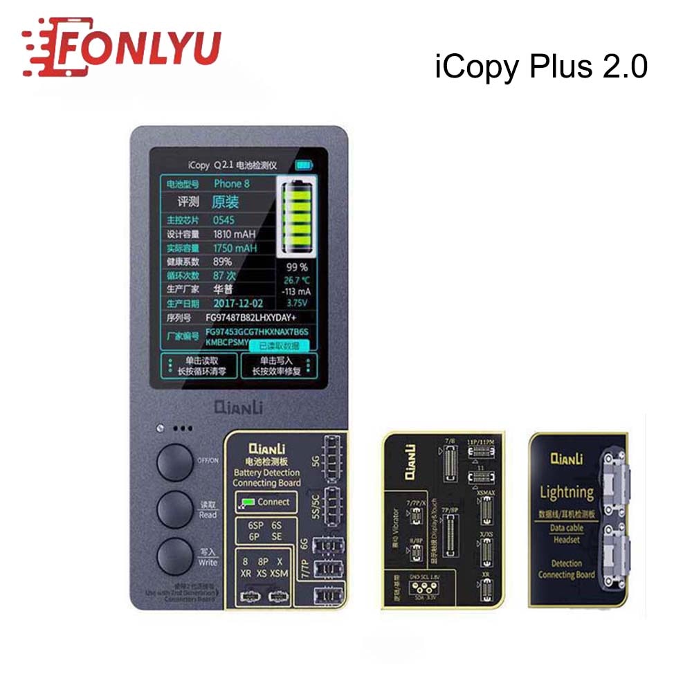 Icopy Plus 2.0 Vibrator/Lichtsensor/True Tone Lcd Display Herstel Apparaat Voor Iphone 7-11 pro Max Testen