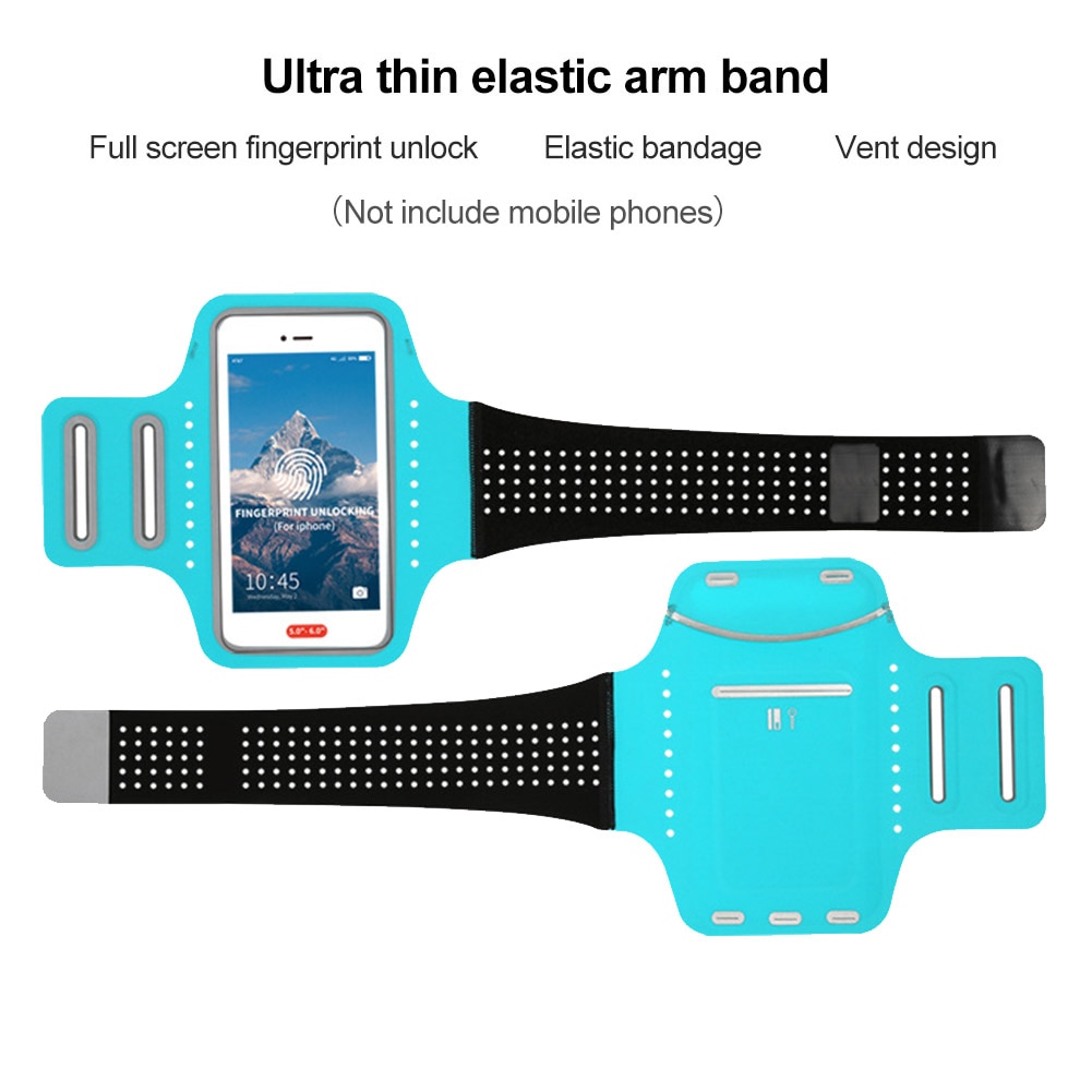 Tas Universele Lichtgewicht Running Elastische Water Slip Beschermhoes Touchscreen Jogging Telefoon Armband Voor Iphone 7 Plus
