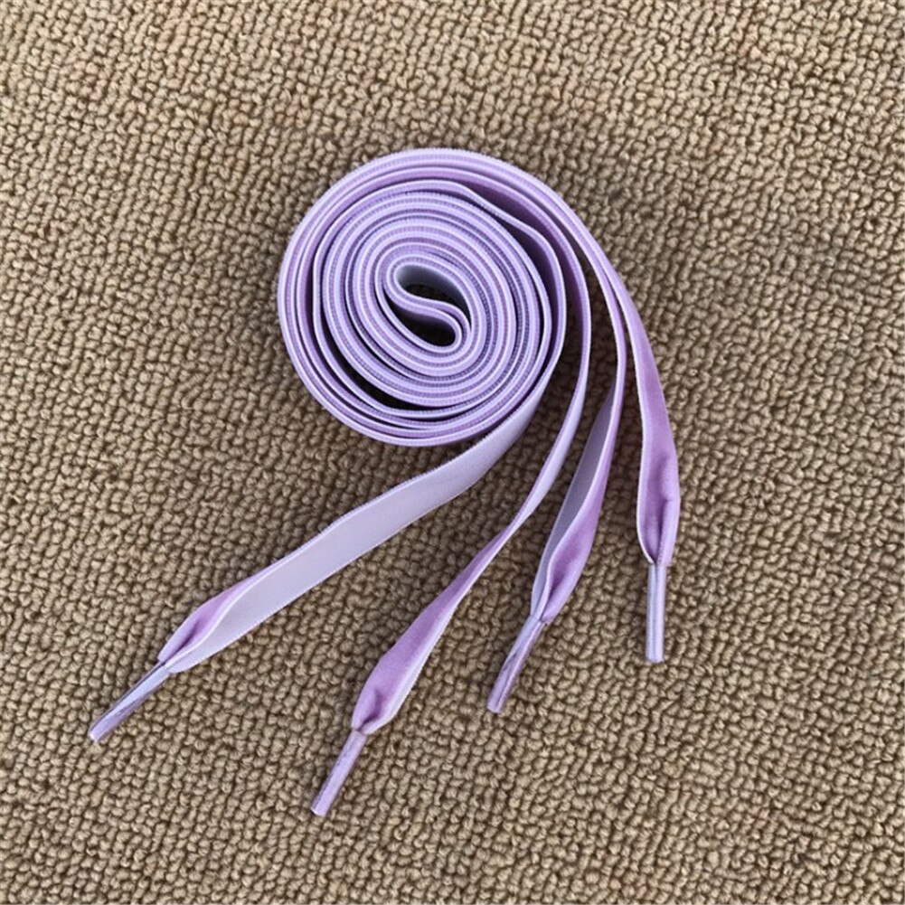 1.6cm Width Velvet Shoelaces Women Ribbon Sneakers Shoe Laces Solid Color ShoeLace Boots Shoe String Rope 100cm/120cm Length: Purple / 100cm