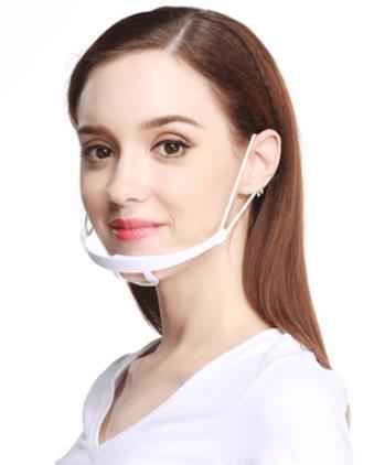 10 stk , 40 stk frit valg øre - type catering anti-dug gennemsigtige masker kok hygiejne masker plast smil