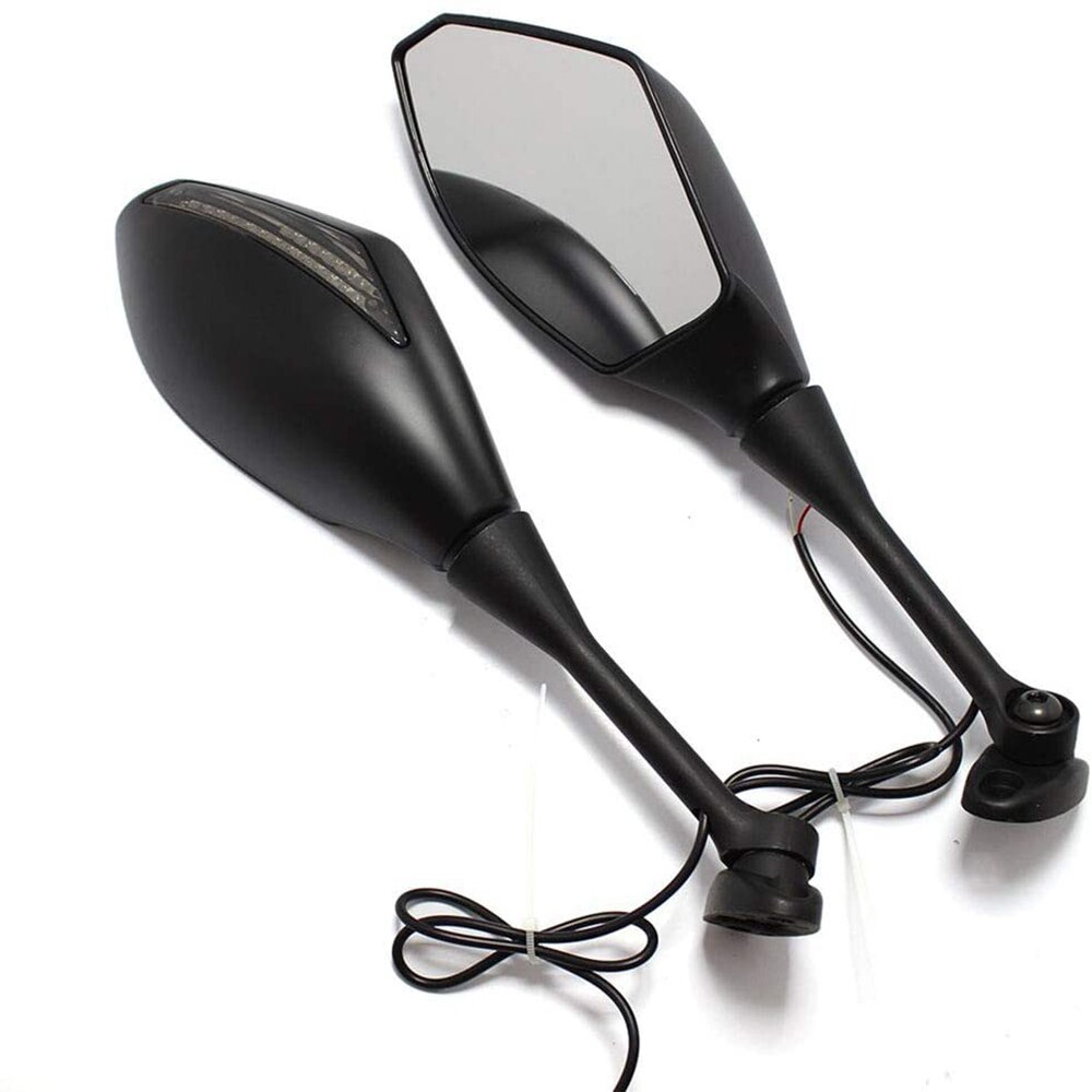 MOTORCYCLE LED TURN SIGNAL MIRRORS for KAWASAKI NINJA 6R 9R 650R 250R 636 YAMAHA YZF R1 R6 R6S/ SUZUKI GSXR 600 750 1000 KATANA