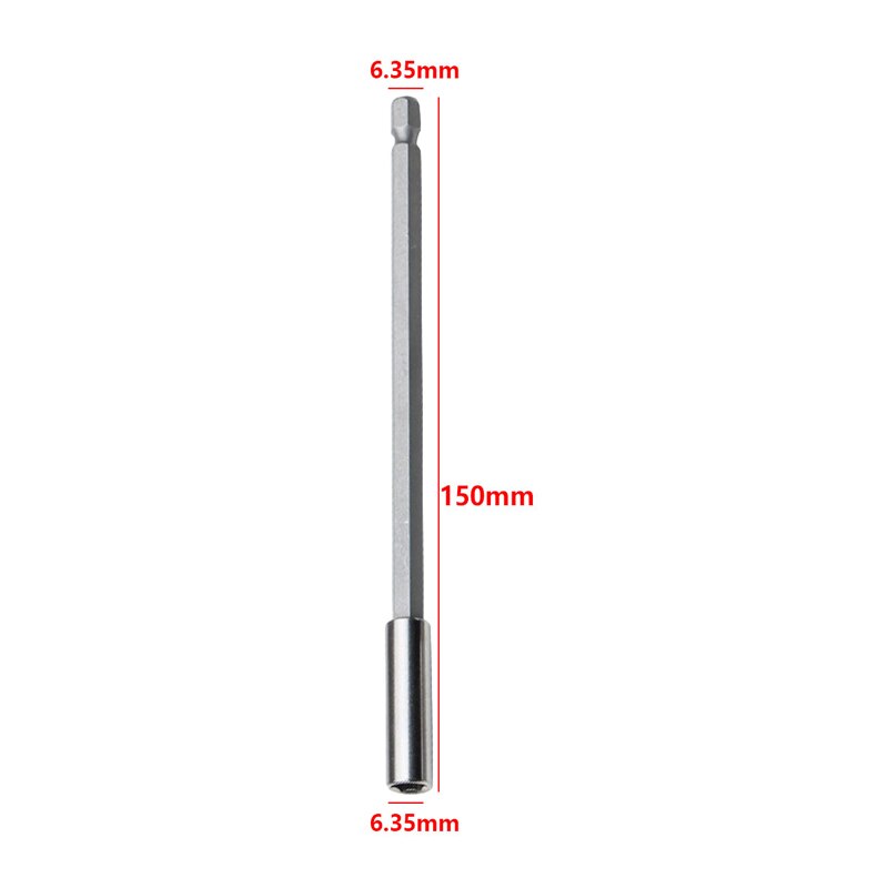 Inner hexagon batten head extension rod Extension Bit Set 1/4" Hex Rod Long Handle Shank Magnetic Screwdriver Bit Hand Tools: 150mm