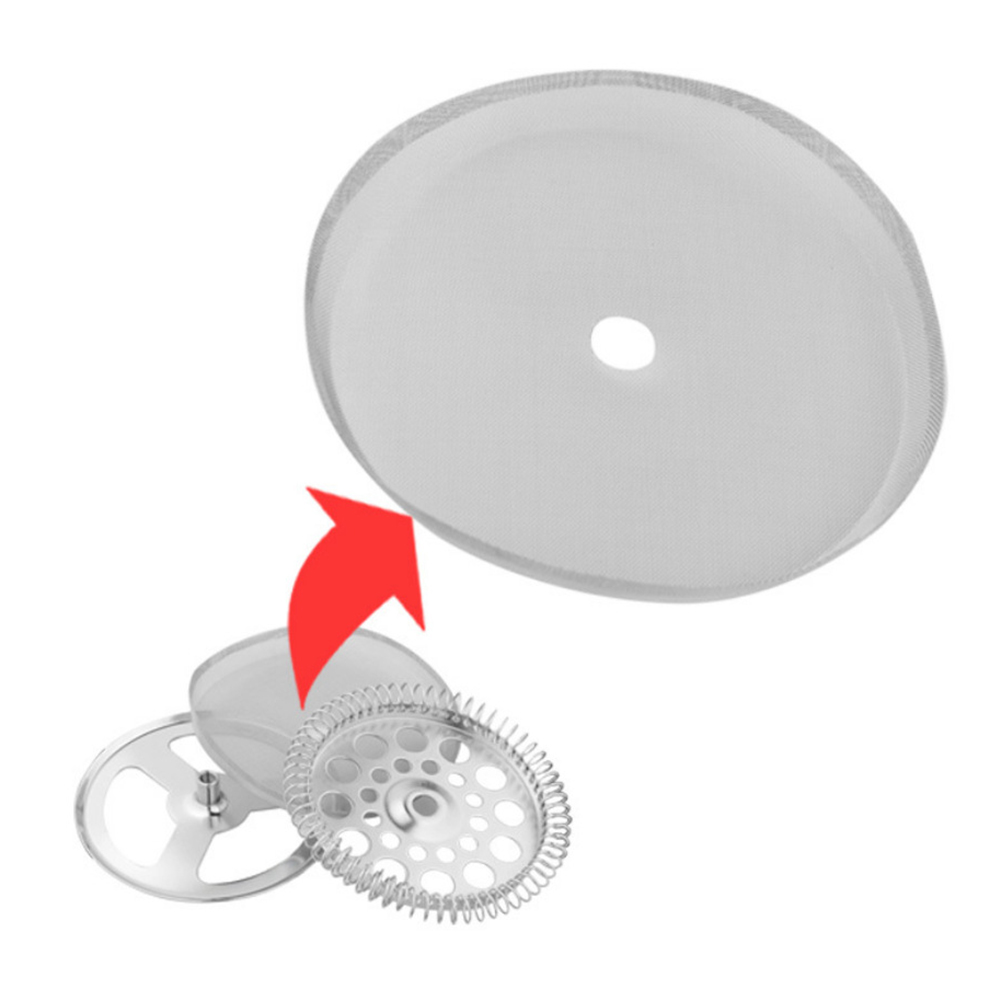 3Pcs Herbruikbare Roestvrij Staal Franse Pers Koffiezetapparaat Afneembare Mesh Filter