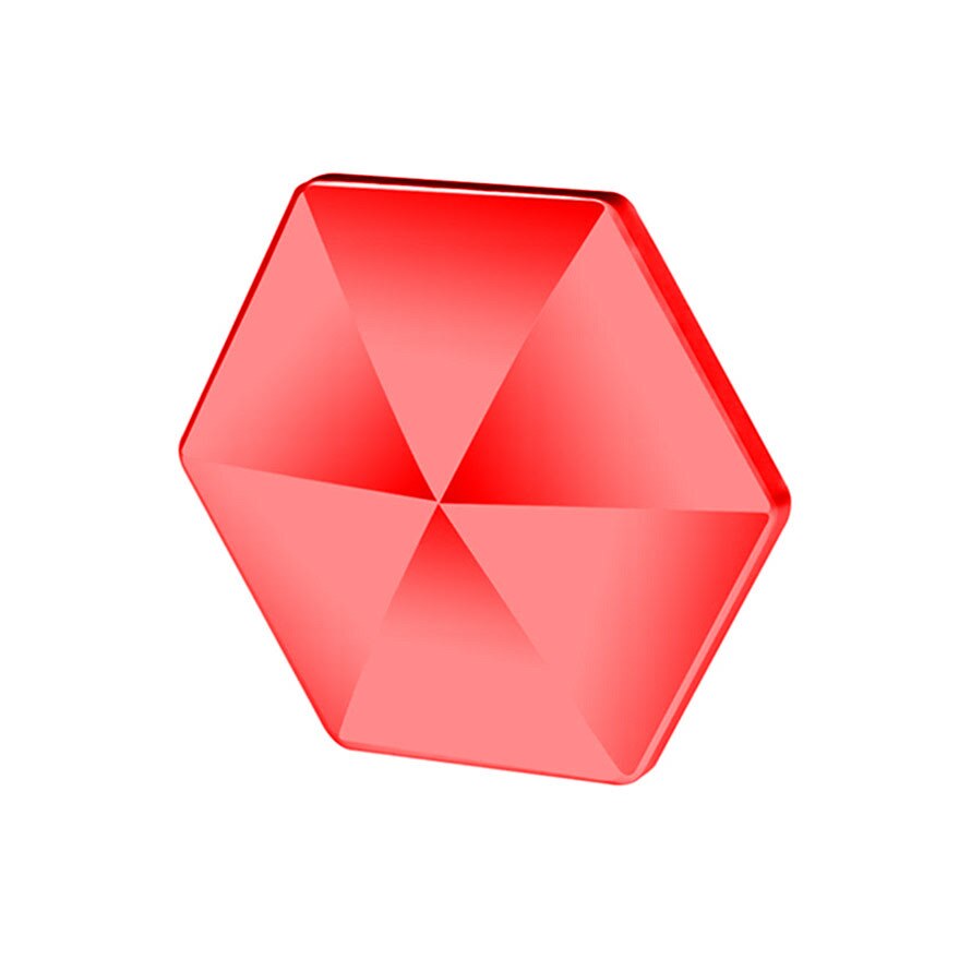 Desktop Flipo Flip Decompression Artifact Fingertip Flip Toy Spinning Top: Hexagon red