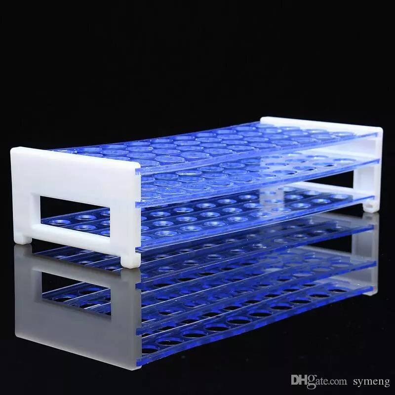 laboratory Plastic Test Tube Rack for 13/15/16/18mm Tubes, Holds 50, Detachable - Single