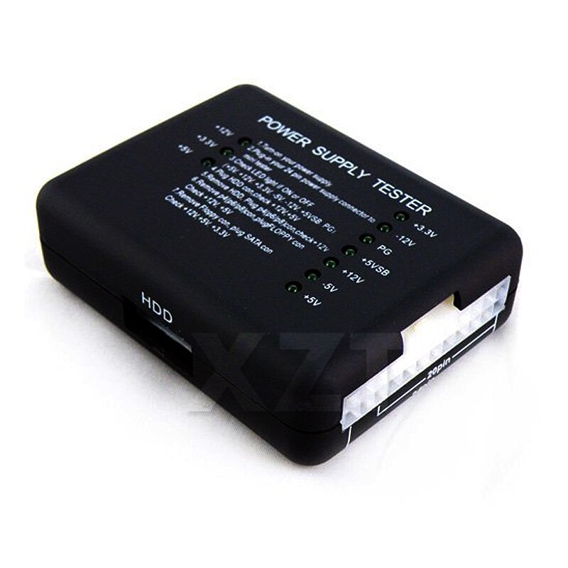 12V 5V 3.3V ATX SATA HDD Power Supply Tester LED Indication 20 24pin PSU Diagnostic Tool testing for PC Computer