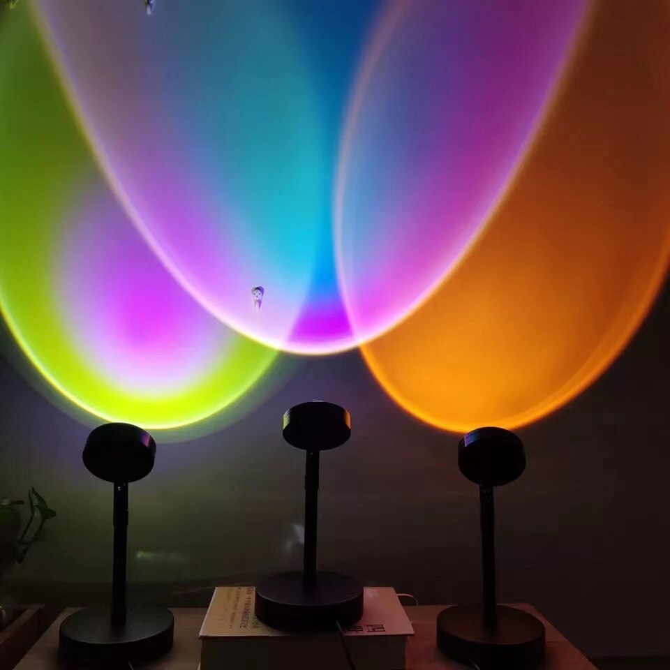 Colorful Rainbow Sunset Projector Les Night Light ... – Grandado