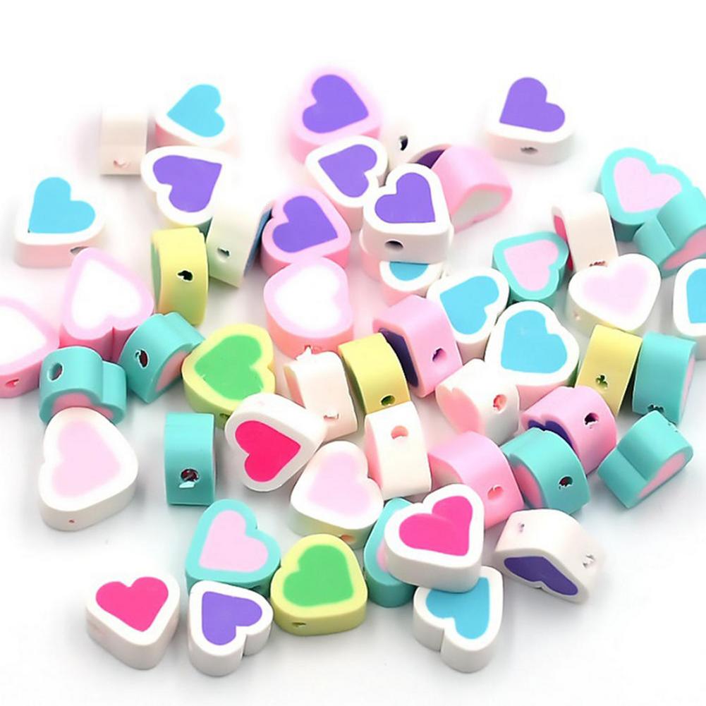 100pcs Clay Spacer Beads Polyme Clay Beads For Jewelry Making Sunflower Pig Frog Fruit Spacer Seed Beads For Jewelry Making DIY: B