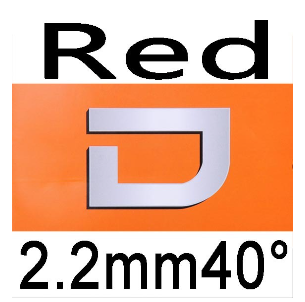 Dianchi-Goma de tenis de mesa versión D, tuneado de fábrica, con esponja como NEO nacional hurricane 3: Red H40 2.2mm