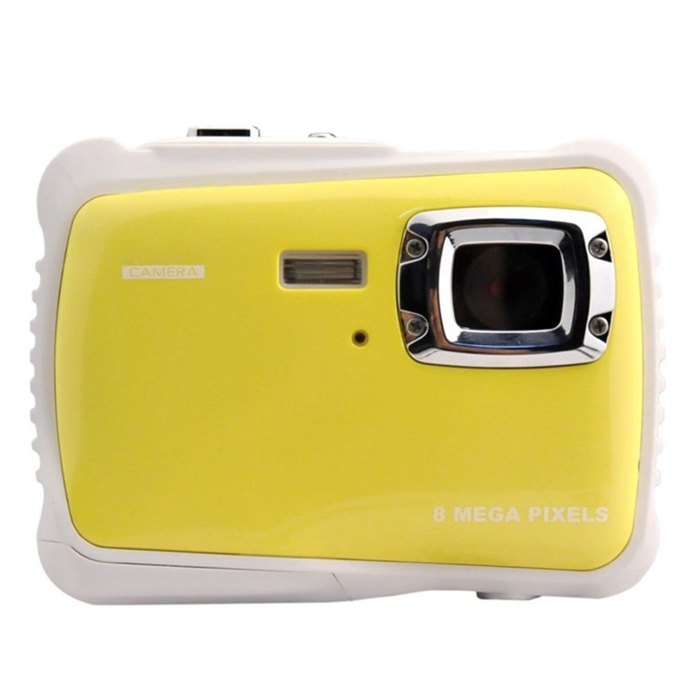 Appareil photo numérique étanche avec Zoom numérique 8X/8Mp/2 pouces Tft Lcd écran caméra étanche pour les enfants: Jaune