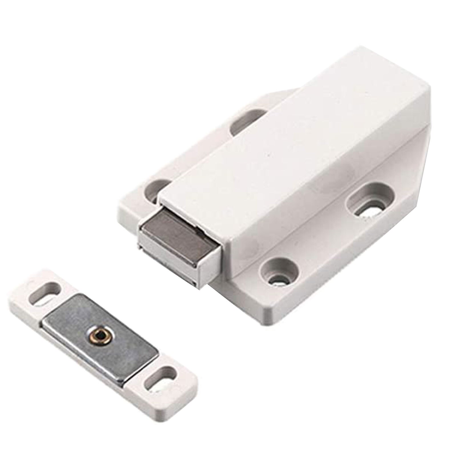 Onzichtbare Self-Elastische Rebounder Magnetische Kabinet Grote Deur Push Release Klink Push To Open Magnetische Deur Lade Kast Vangst: WHITE