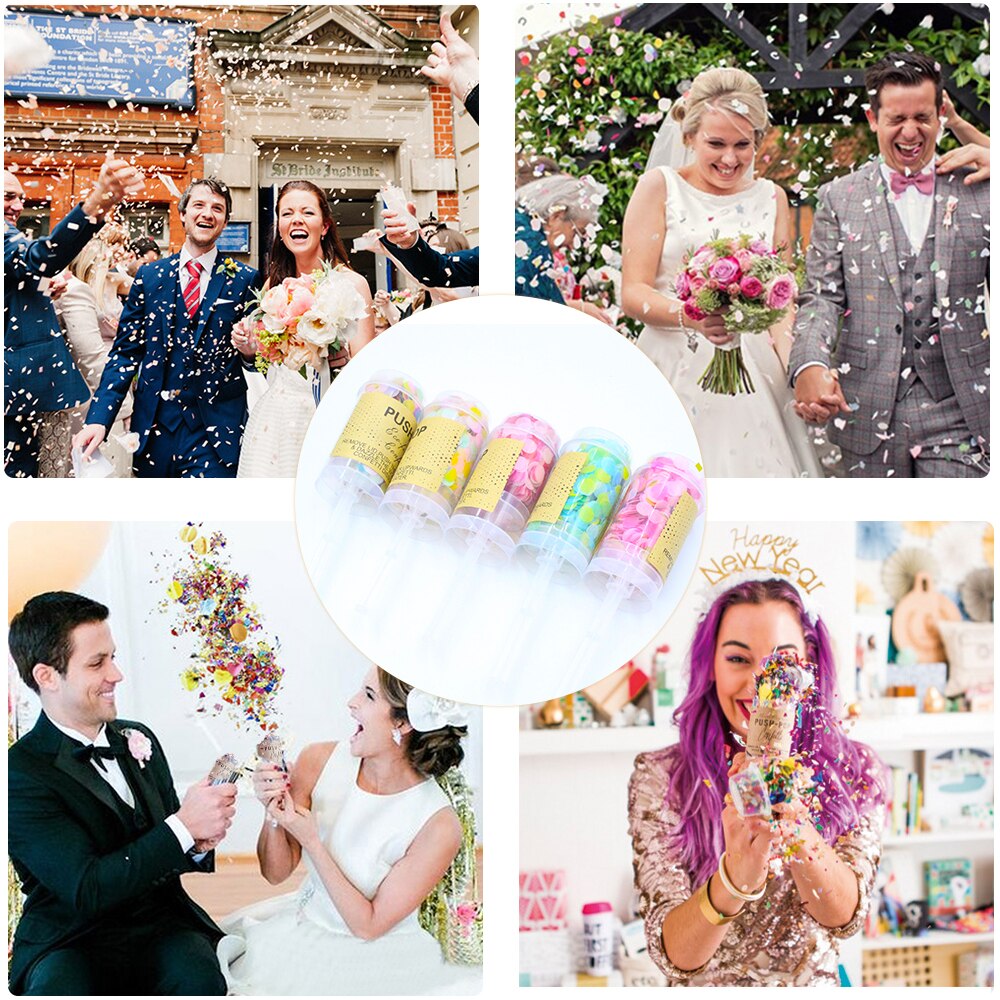 Push Pop Party Confetti Round Tissue For Happy Birthday Decoration Engagement Wedding Decor Gender Reveal Party Supplies
