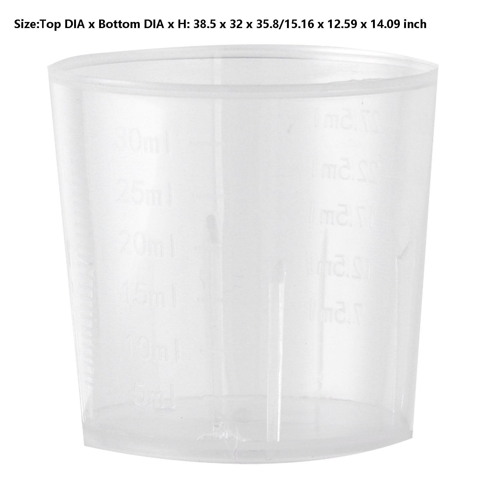 100Pcs 30ml Measuring Cups Clear Plastic Liquid Container Small Graduated Measuring Jugs Reusable Lab Kitchen Mixing Measure Pot