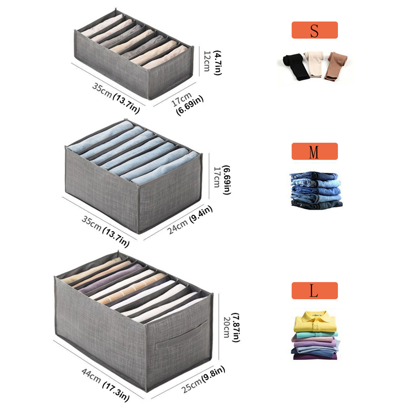 Aufbewahrungsbox für Jeans und Hosen, Kleiderschrank, Kleidung, Organizer, Schrank, Schublade, Trenner, Unterwäsche, Socken, T-Shirt, Aufbewahrungsorganisatoren