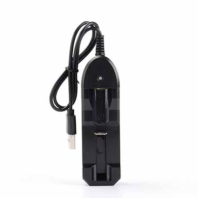 3,7 V 18650 Ladegerät Li-Ionen-Akku USB unabhängiges Laden tragbare elektronische Zigarette 18350 16340 14500 Akkuladegerät: Dark Grau