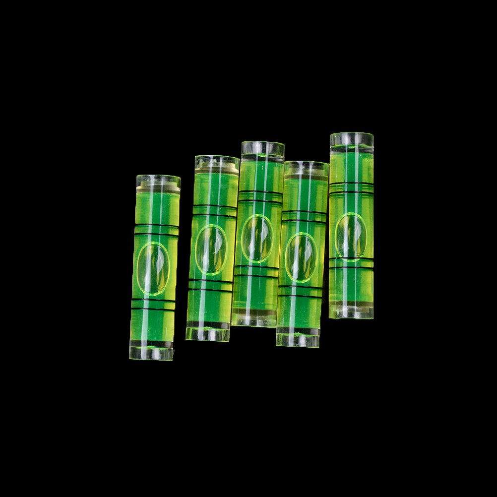 5Pcs/Lot 9.5*40mm DIY Mini Bubble Level Spirit Level High Accuracy Inclinometer Liquid Level Indicator For Compass