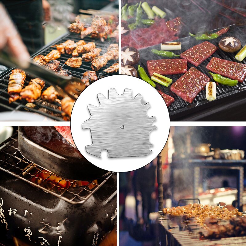 Portable Metal BBQ Grills Grate Cleaner Cleaning Barbecue Scraper Scrubber Tool Grill Cleaning Barbecue Cleaning Grill Scraper