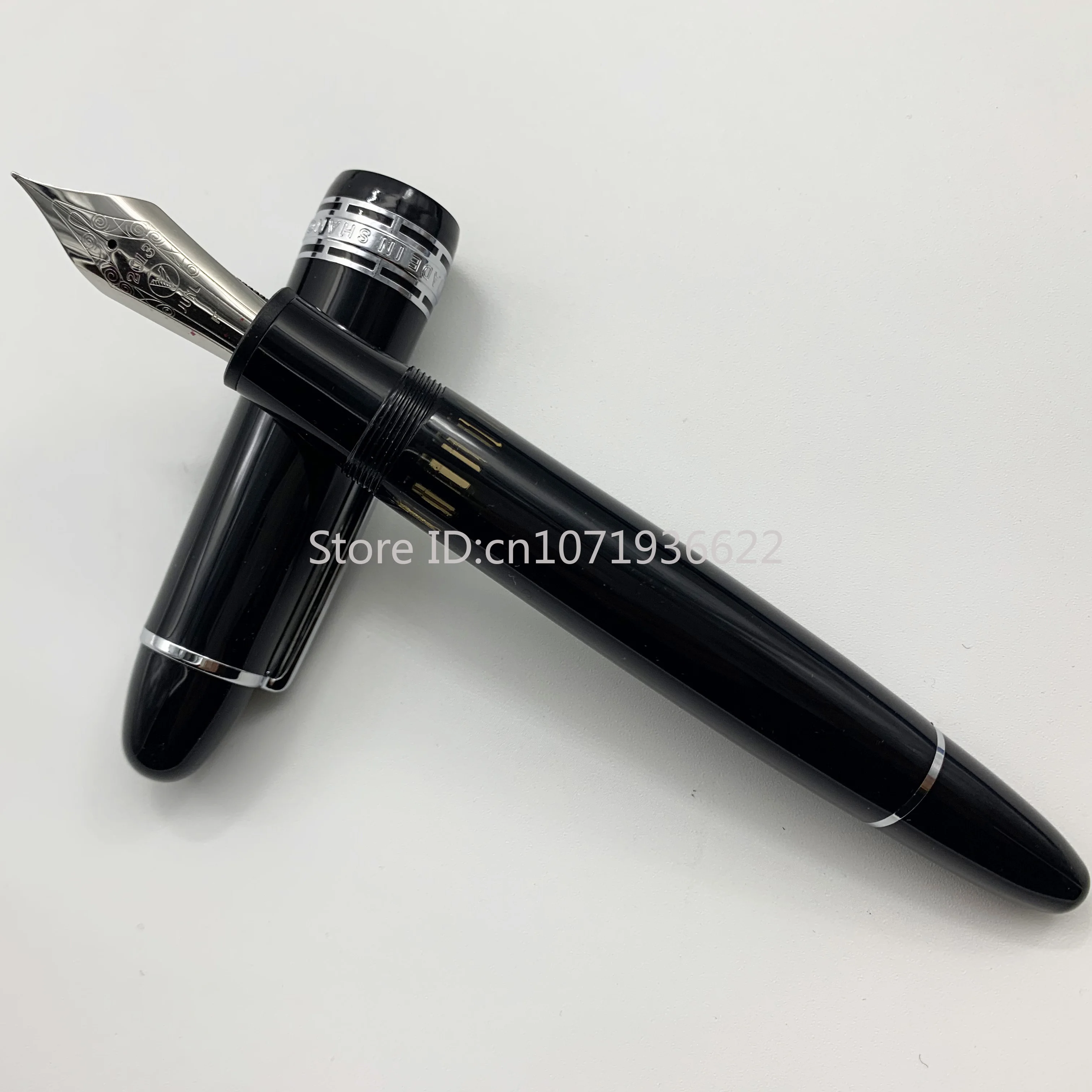 WingSung-pluma estilográfica gigante de pistón de resina 930, N0.9 Iraurita F/M/B, punta dorada/plateada, bolígrafo de para escritura de estudiantes de negocios