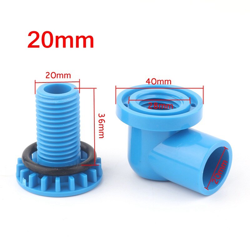 1pc PVC 20mm 25mm Fish Tank Connector Aquarium Elbow Straight Joint Water Tank Drainage Connector Aquarium Water Inlet Outlet