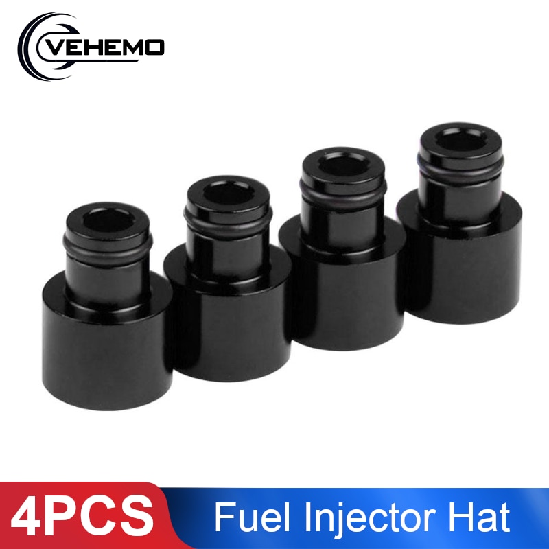 4pcs Fuel Injector Hat Fuel Nozzle Modified Auto Parts Nozzle Adapter Dedicated Fuel Flow Injector Adapter Fuel Injector