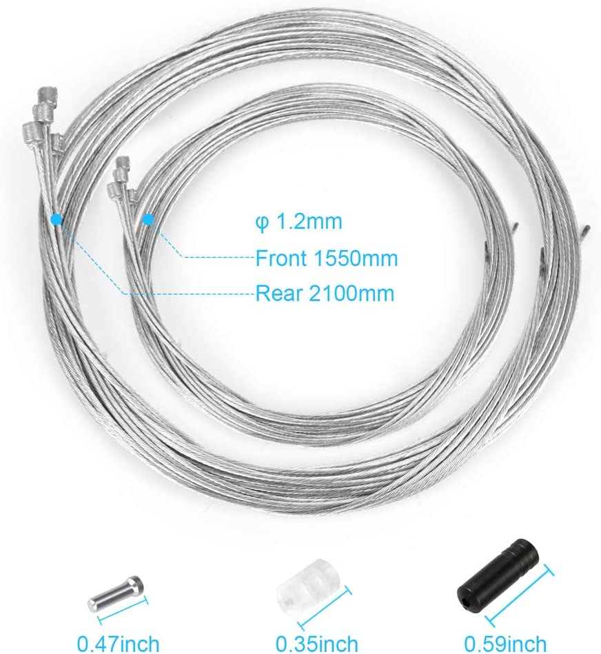 10PCS bicycle shift cable, bicycle shift cable kit for mountain and road bikes, free assembly accessories