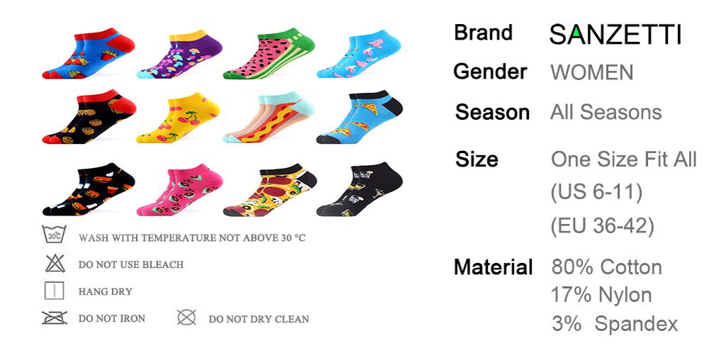 SANZETTI – chaussettes courtes à carreaux en coton peigné pour femmes, 12, nouveauté, colorées, décontractées, Harajuku, tendance paires/lot