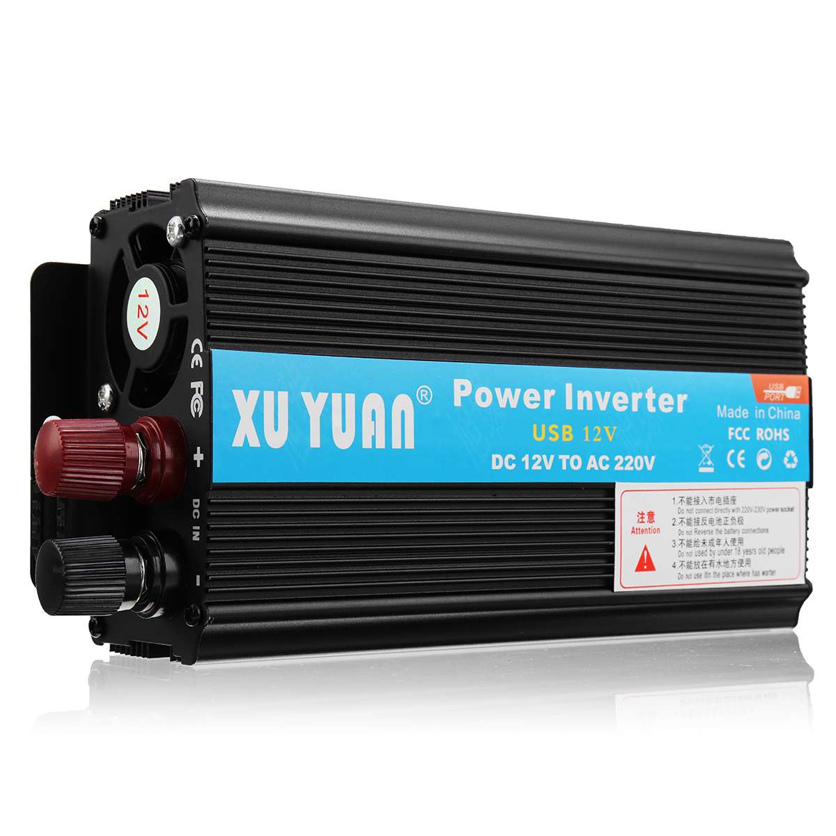 Solar inverter 12/24v 110/220v 4000w p eak spænding transformer converter  dc 12v til  ac 220v bil inverter egnet til bilbatteri