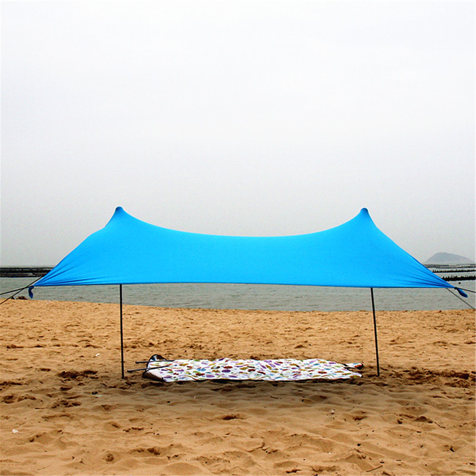 Beach Tent Canopy Beach Sunshade Awning Sun Protection Anti-UV Tent For Camping Fishing Beach Garden Picnic