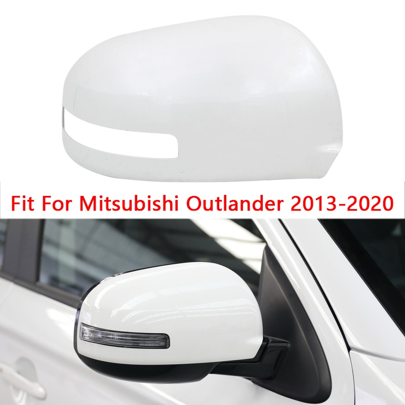 Rechts Wit Deur Side Rear View Wing Mirror Cover Cap Fit Voor Mitsubishi Outlander