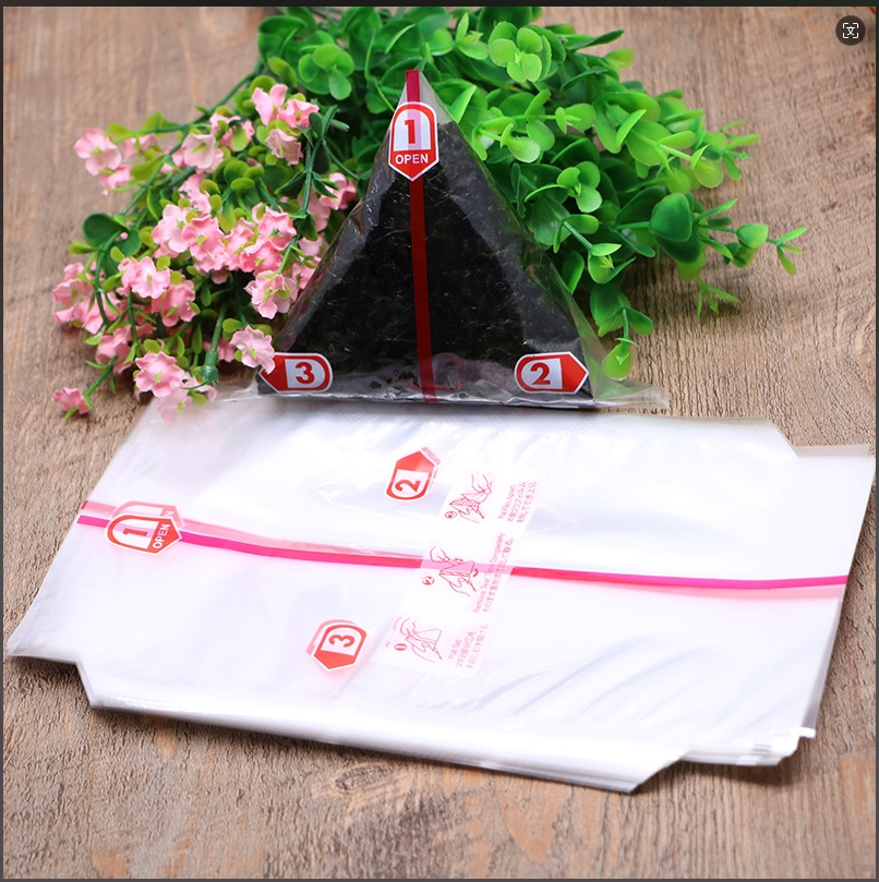 20/50 Stuks Food Grade Dubbele Lagen Japanse Driehoek Rijst Bal Zeewier Onigiri Wrappers Sushi Bento Wegwerp Verpakking Zakken: green