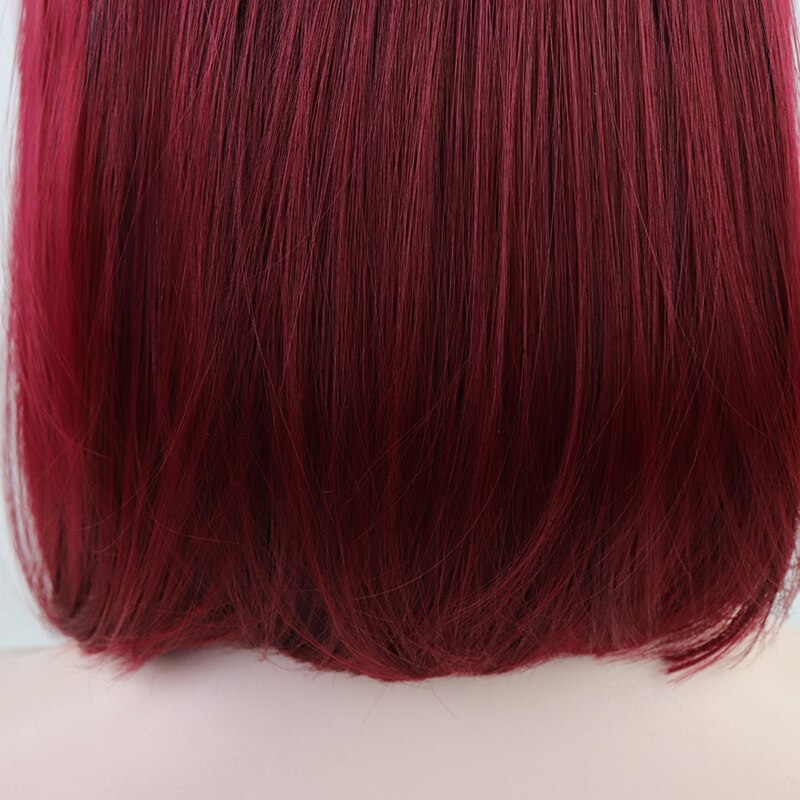 Ombre 1B Rood Kant Haar Synthetische Gekleurde Steil Haar 13 × 4 Lace Front Pruik Met Baby Haar Pre Geplukt