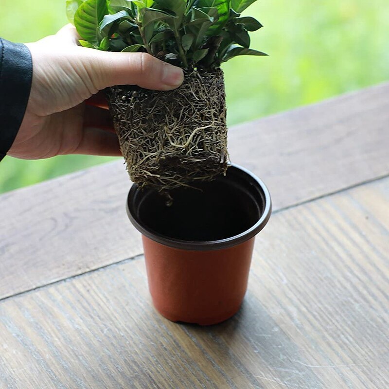 Maceta de plástico para plantas de maceta de vivero, macetas de escritorio para plantas en maceta, macetas para plantar 3 tamaños y cantidades
