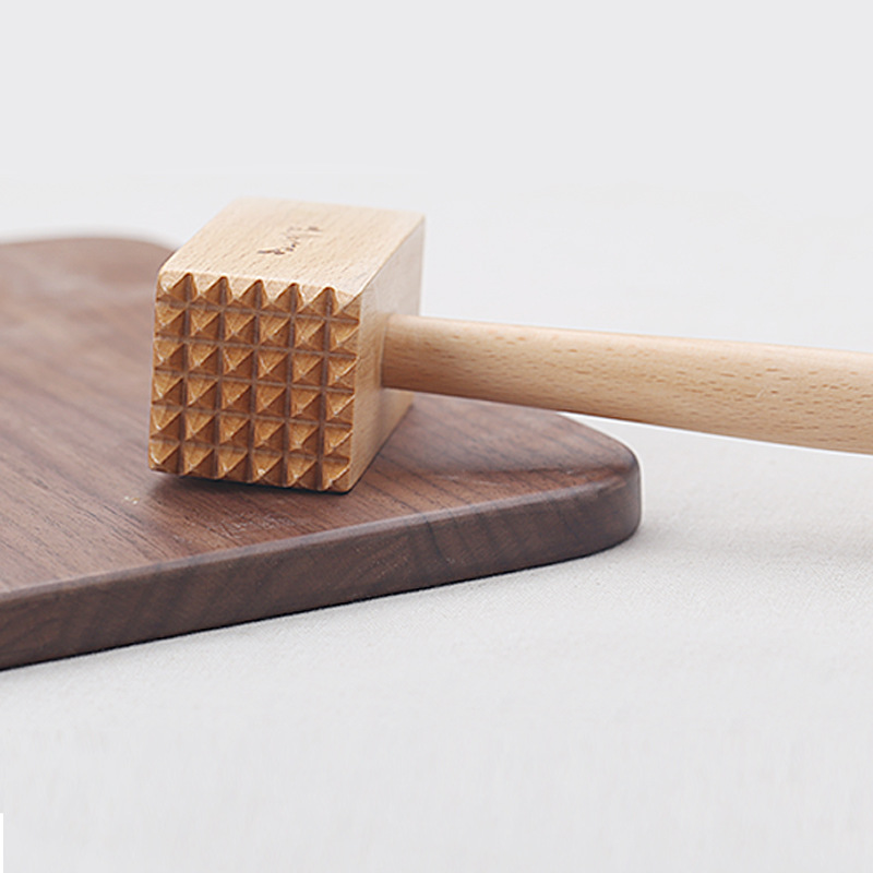 Wood Meat Tenderizer Mallet Wooden Meat Pounder Tool Kitchen Cooking Utensils Meat Hammer For Camp
