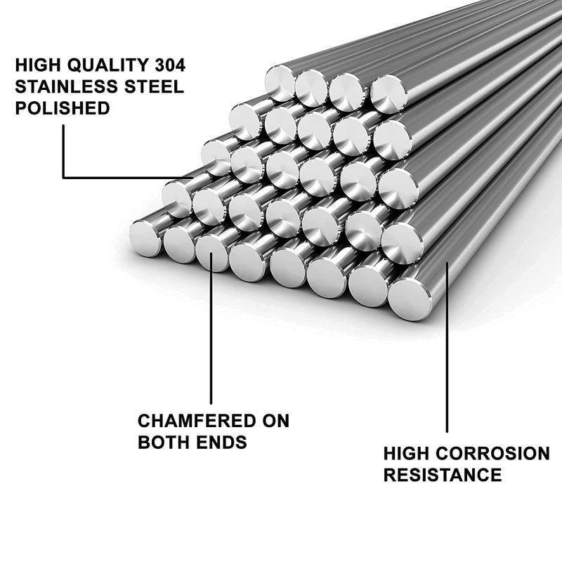 1/5Pc Stainles Steel Solid Round Rod Lathe Bar Stock Assorted for DIY Craft Tool Diameter 2mm 2.5mm 3mm 4mm 5mm 6mm 8mm 10mm14mm