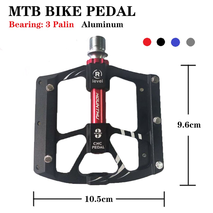 Alston 3 Bearings Mountain mtb Pedals Platform Bicycle Flat Alloy Pedals Non-Slip Alloy Flat 10.5/9.6 Pedals bicycle Bike Pedals