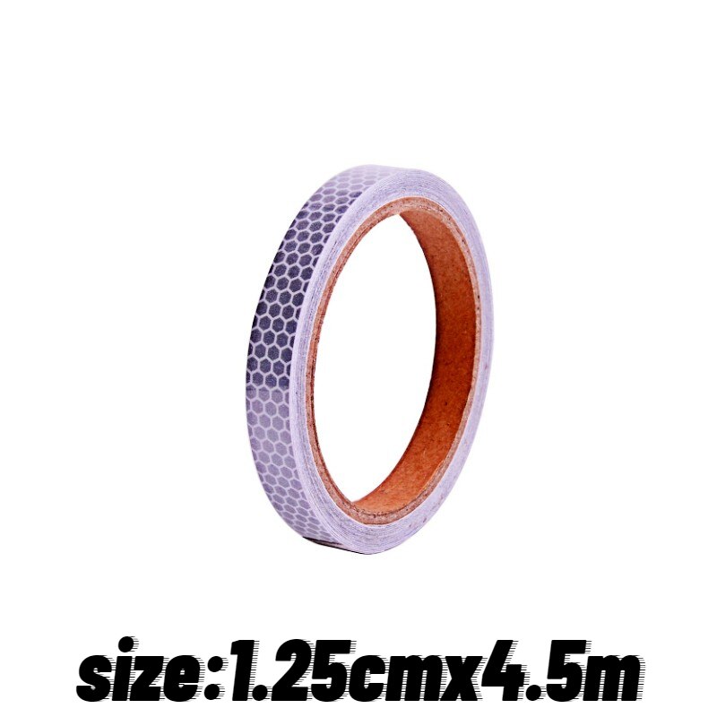 Bande autocollante réfléchissante, pour voiture, camion, vélo, remorque, accessoires de voiture, extérieur, bandes réfléchissantes: White 1.25cm