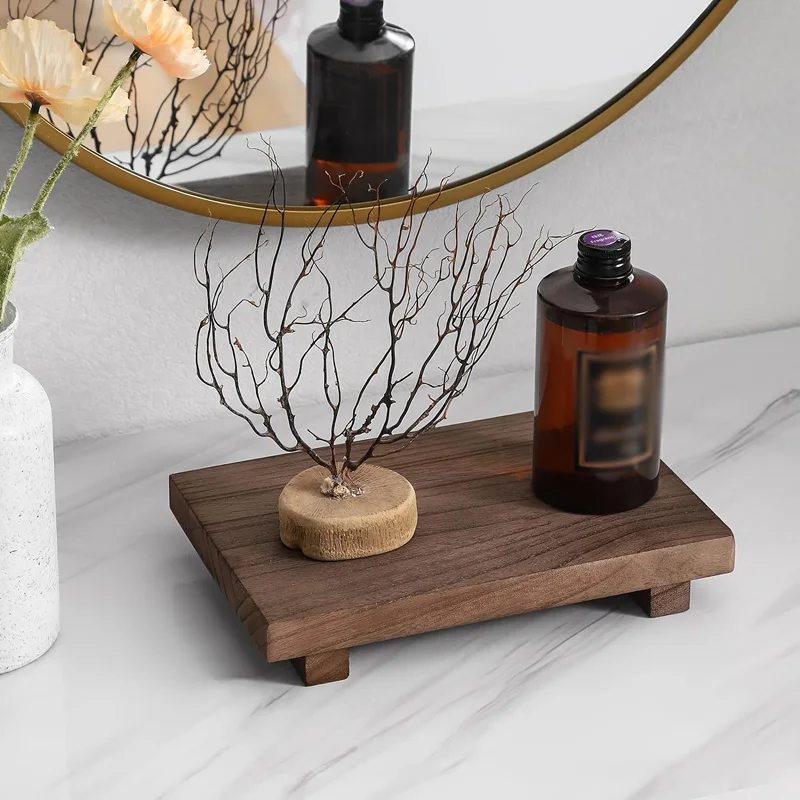 retro Holz Badezimmer Tablett Eitelkeit Hände S... – Grandado