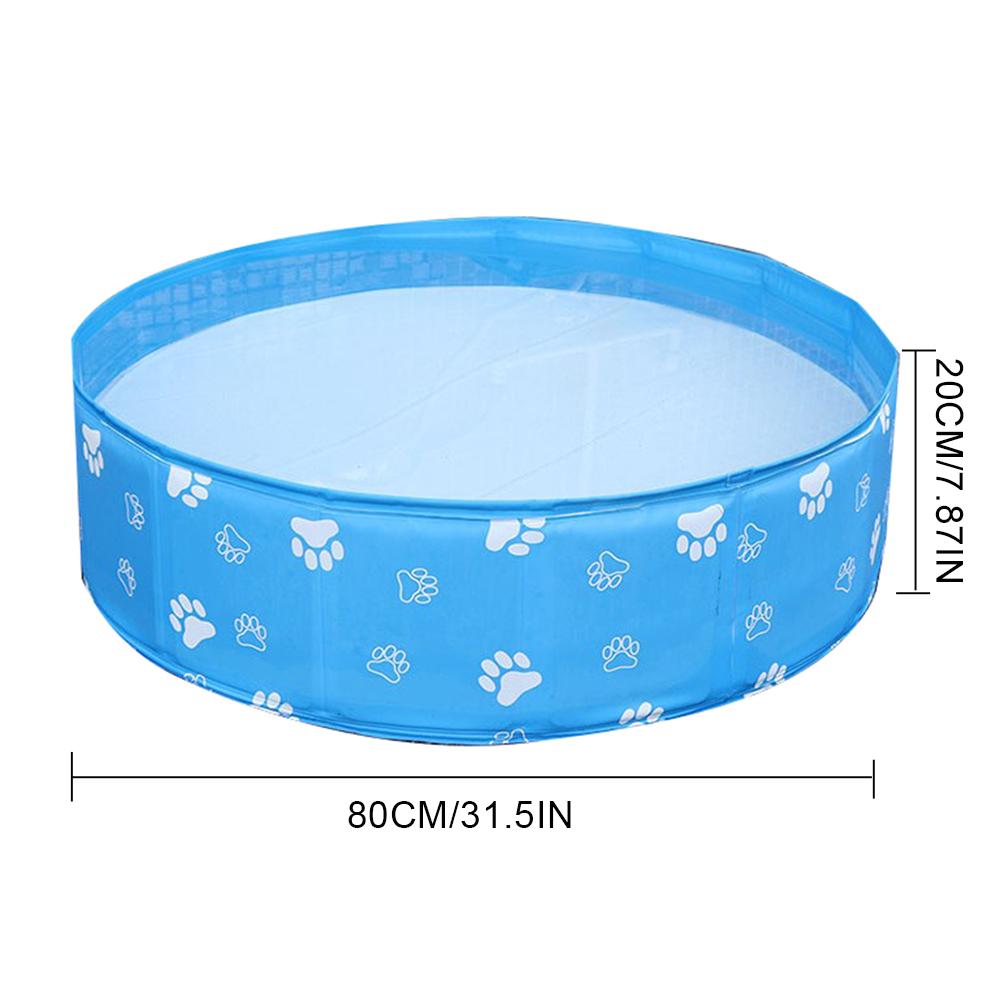Baignoire pliable en PVC pour chiens | Piscine pour animaux de compagnie, piscine pour chien chat, baignoire pliable, chien pour animaux de compagnie, zone jouets piscine quatre saisons: Bleu