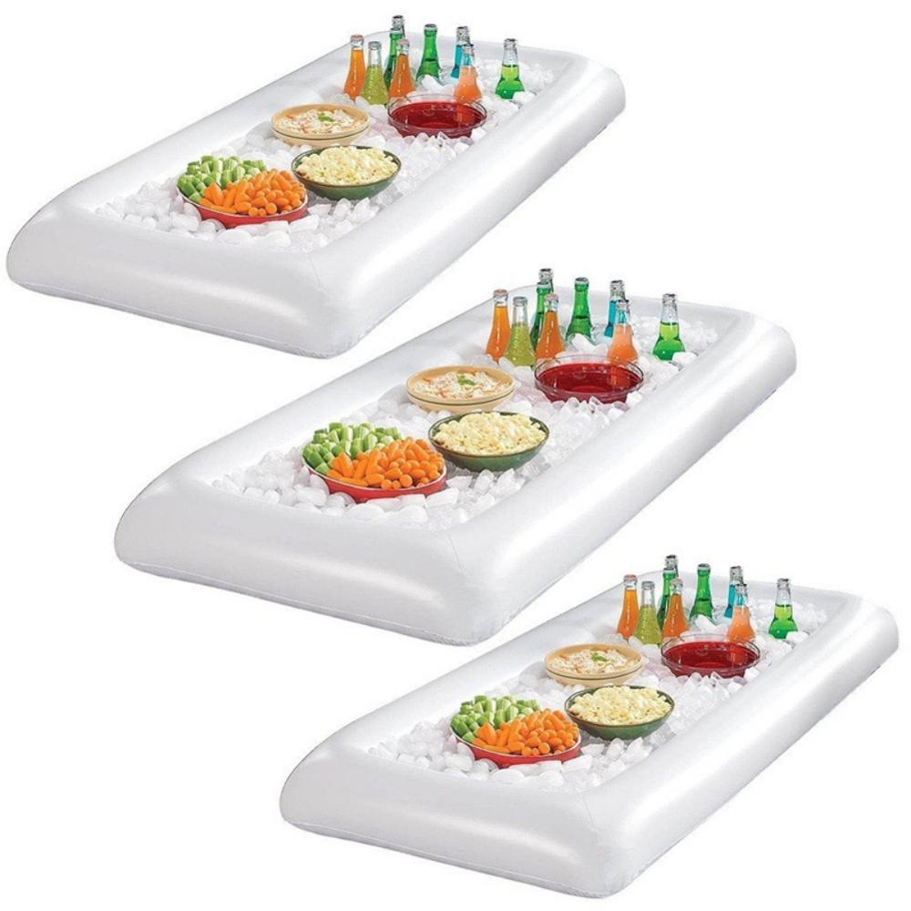 Opblaasbare Bier Tafel Serveren/Salade Bar Drink Lade Houder Party Water Zomer Voedsel Emmer Float Matras Air Ijs Zwembad
